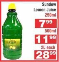 Sundew Lemon Juice 250ml
