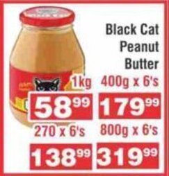Advance Cash n Carry Black Cat Peanut Butter 1kg offer