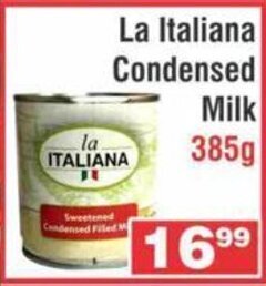Advance Cash n Carry La Italiana Condensed Milk 385g offer