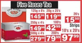 Five Roses Tea 125g x 8's