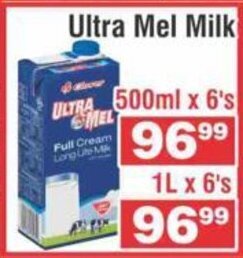 Ultra Mel Milk 500ml x 6's