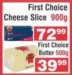 First Choice Cheese Slice 900g