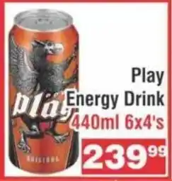 Advance Cash n Carry Play Energy Drink 440ml x 6 x 4's offer