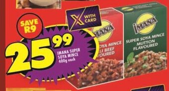 Shoprite Imana Super Soya Mince 400g offer