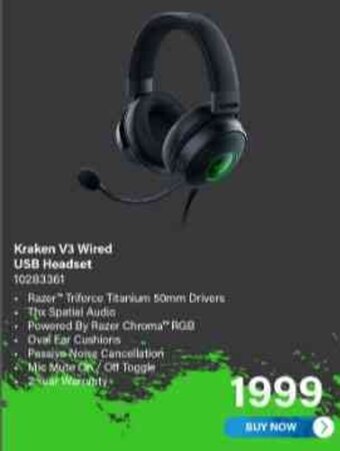 Kraken V3 Wired USB Headset