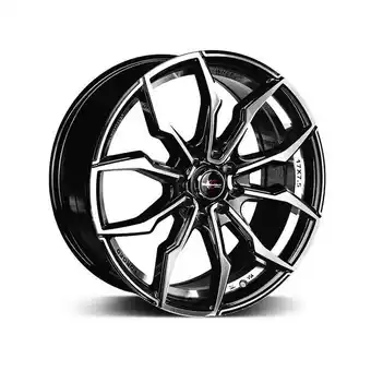 Racing hart spike 5/100 black machine face alloy wheels
