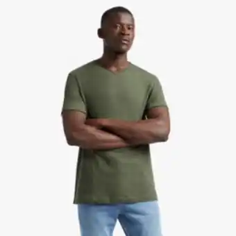 Markham Mkm fatigue raw edge cross over v-neck t-shirt offer