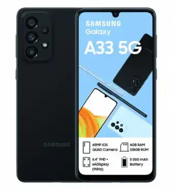 Vodacom Samsung galaxy a33 5g ds - red core 500mb 50min - topup offer