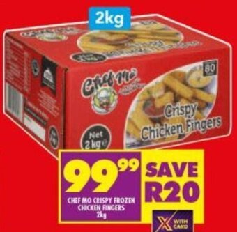 Shoprite Chef Mo Crispy Frozen Chicken Fingers 2kg offer