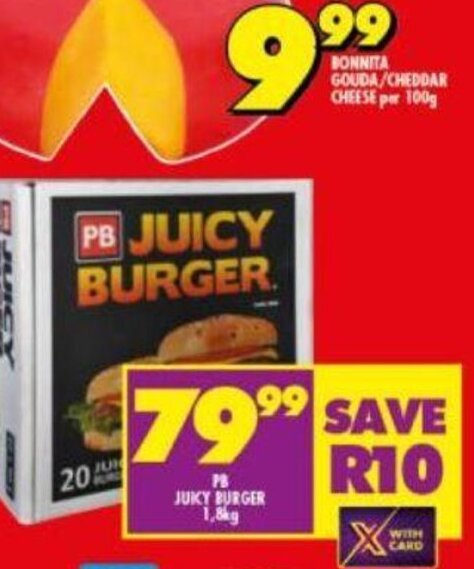 Pb Juicy Burger 1 8kg Offer At Shoprite