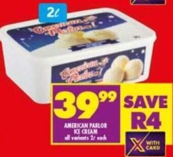 Shoprite American Parlor Ice Cream 2L offer