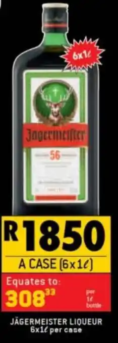 Shoprite Liquor Jágermeister Liqueur 6 x 1L per Case offer