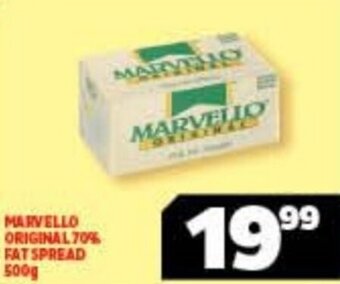 Usave Marvello Original 70% Fat Spread 500g offer