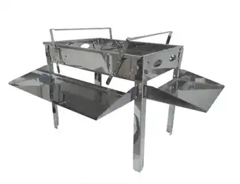 Stainless steel portable braai with carry bag