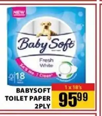 Babysoft Toilet Paper 2 Ply 1x18's