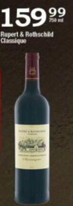 Oxford Freshmarket Rupert & Rothschild Classique 750ml offer