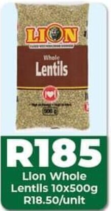 1UP Lion Whole Lentils 10x500g offer