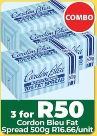 1UP Cordon Bleu Fat Spread 500g offer