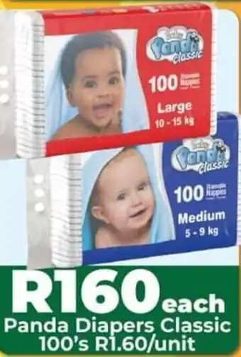 Panda Diapers Classic 100's