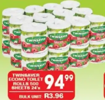 Giant Hyper Twinsaver Economic Toilet Rolls 500 Sheet 24's offer