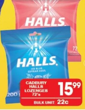 Giant Hyper Cadbury Halls Lozenges 72's offer