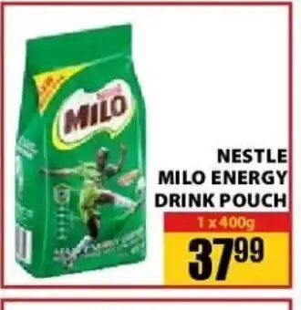 Jumbo Nestle Milo Energy Drink Pouch 1x400g offer