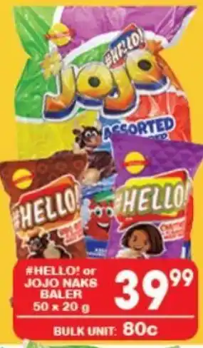 Giant Hyper Hello or Jojo Naks Baler 50 x 20g offer