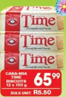 Casa-Mia Time Biscuits 12 x 150g