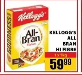 Jumbo Kellogg's All Bran Hi Fibre 1x1kg offer
