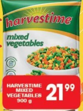 Harvestime Mixed Vegetables 900g