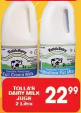 Giant Hyper Tolla's Dairy Milk Jugs 2L offer