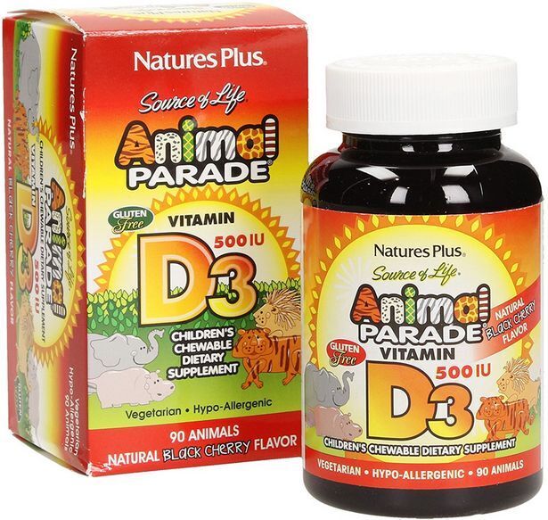 Animal parade vitamin d3 sugar free 500iu 90... offer at Faithful to Nature