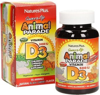 Animal parade vitamin d3 sugar free 500iu 90...