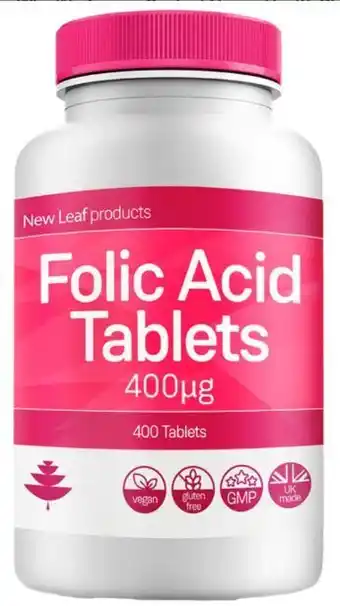 New leaf folic acid tablets