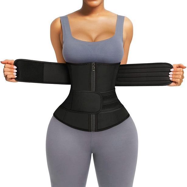 Sweat waist trainer corset trimmer, lower belly fat workout sport
