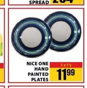 Jumbo Nice One Hand Painted Plates 1x1's offer
