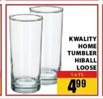 Jumbo Kwality Home Tumbler Hiball Loose 1x1's offer