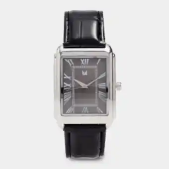 Markham Mkm black classic formal rectangle watch offer