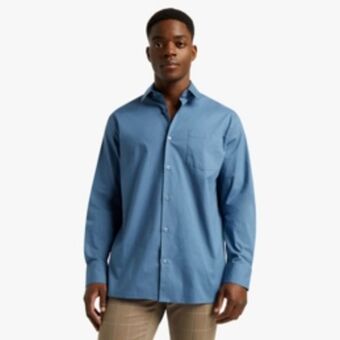 Markham Mkm airforce blue casual cotton utility shirt offer