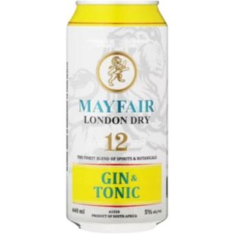 Shoprite Liquor Mayfair dry gin and tonic can 440ml offer