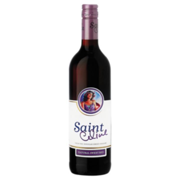 Saint celine natural sweet red wine bottle 750ml offer at Checkers