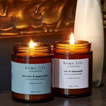 Whitehouse Home.life luxury scented candle with lid - rose & camomile offer