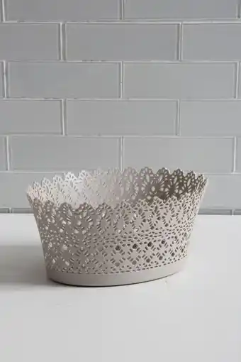 Sheet Street Oval lace storage basket offer
