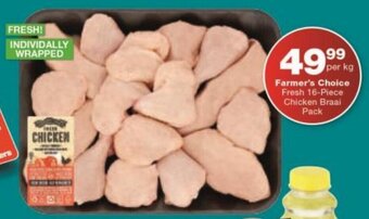 Checkers Farmer's Choice Fresh 16-Piece Chicken Braai Pack per kg offer