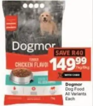 Checkers Dogmor Dog Food all variants 7kg / 8kg offer