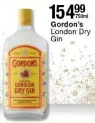 Checkers Gordon's London Dry Gin 750ml offer