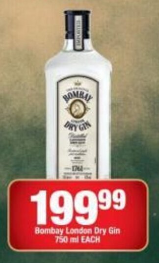 OK Liquor Bombay London Dry Gin 750ml offer