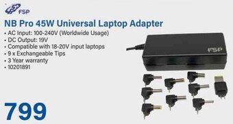 FSP NB Pro 45W Universal Laptop Adapter