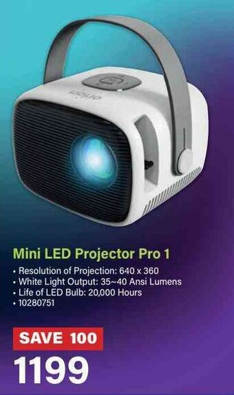 Incredible Connection Orion Mini LED Projector Pro 1 offer