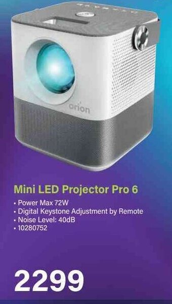 Incredible Connection Orion Mini LED Projector Pro 6 offer